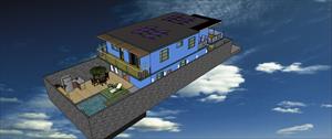 پروژه آماده سه بعدی خانه ویلایی در اسکچاپ SKETCHUP
